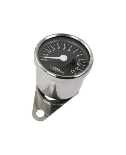 Mini Chrome Motorcycle Tachometer - Honda/Yamaha/Suzuki 1:4 Ratio