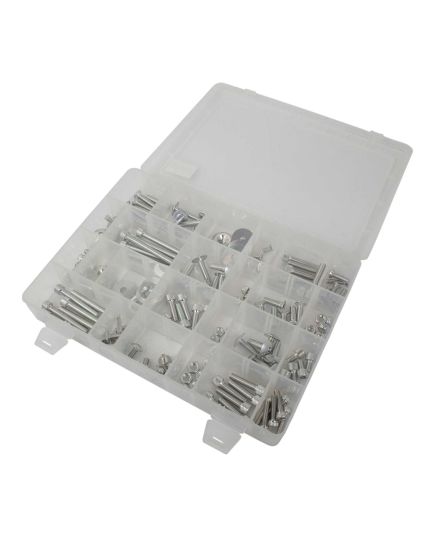 Bike It Universal 150pcs Bolt Kit - Chrome