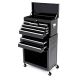 Rolling Tool Cabinet With Top Chest - Black