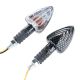 Motorcycle Arrow Indicators With Carbon Effect Body And Clear Lens