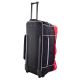 Luggage Kit Bag Black / Red 130L Capacity Showing Retractable Handle and Wheels